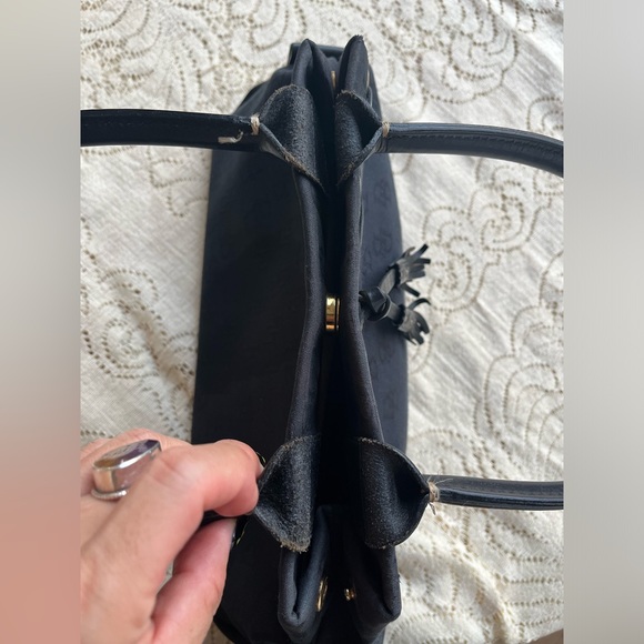 Vintage 1990’s Dooney and Bourke Signature Monogram Canvas & Leather Satchel - Picture 10 of 15